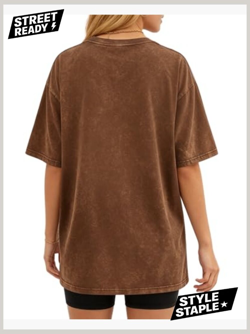 Oversized Y2k Vintage Crew Neck Short Sleeve Tee Comfy Loose Fit - Picture 4 of 7